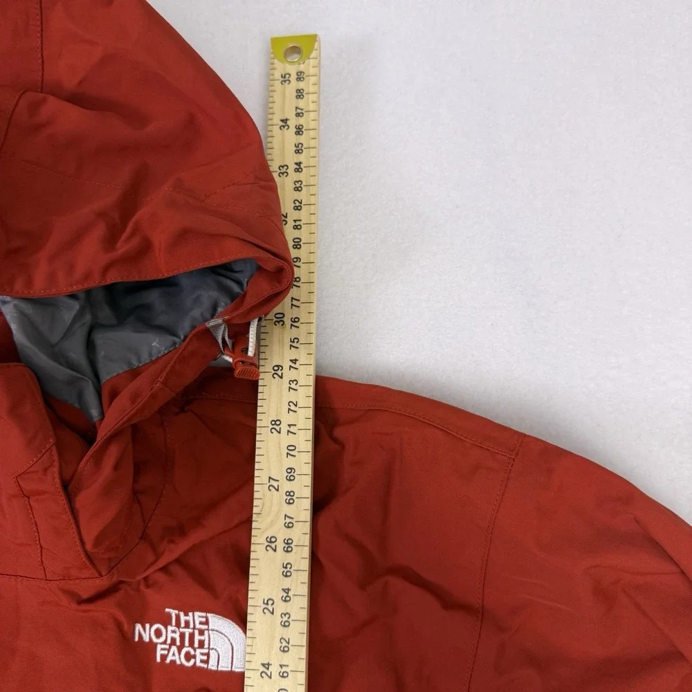 The North Face HyVent Ski Jacket Men's XL Red‎ Hooded Shell Stained